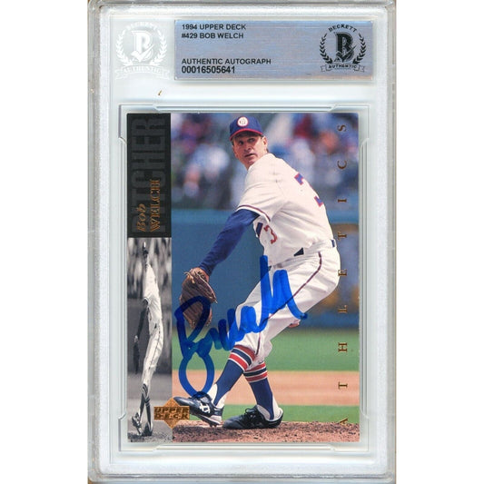 1994 Upper Deck #429 — Bob Welch Oakland Athletics Autographed Trading Card — Beckett Authentication