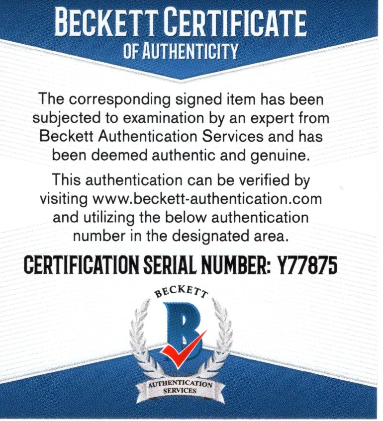 Clinton Portis Denver Broncos Autographed Football End Zone Pylon — Beckett Authentication