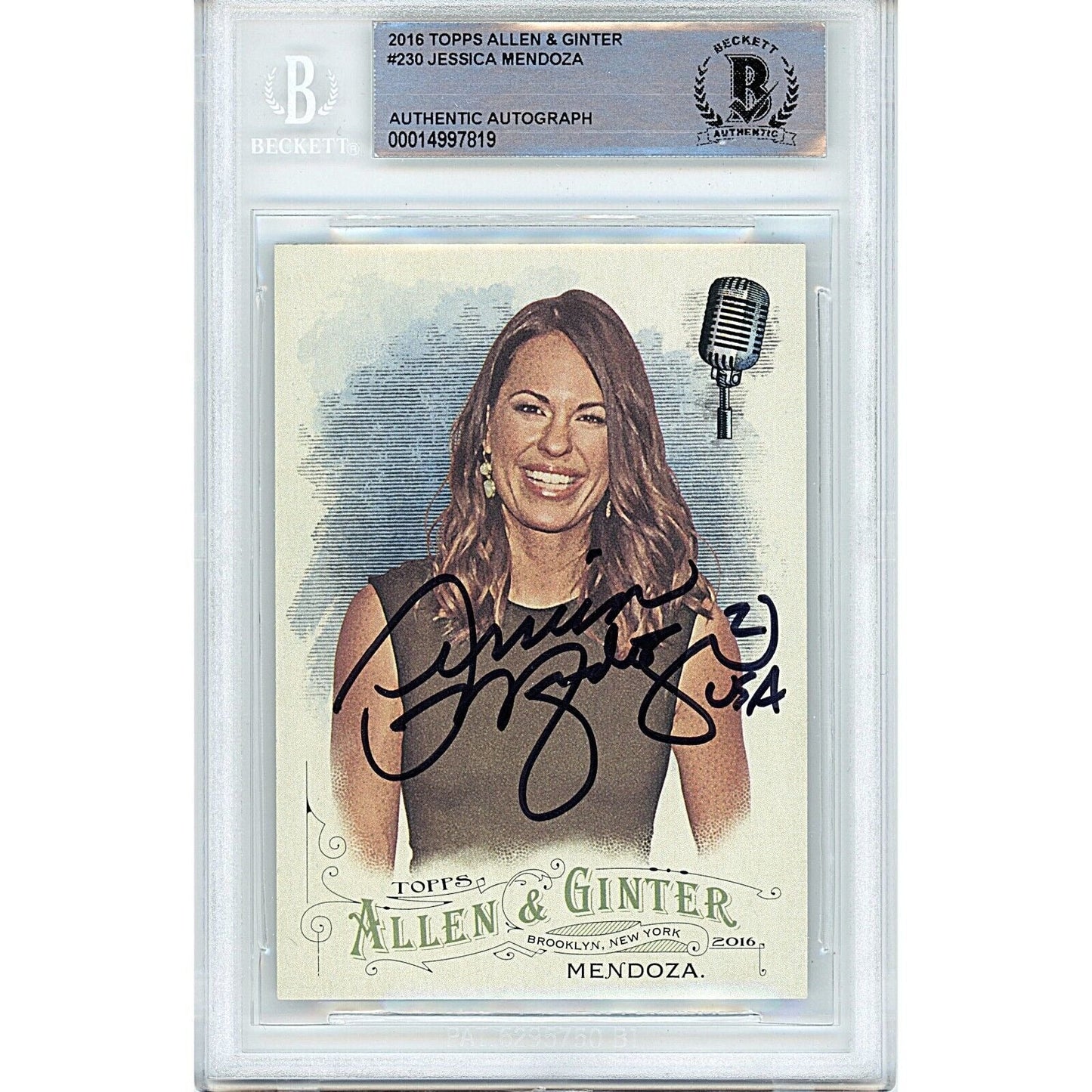 2016 Allen and Ginter — Jessica Mendoza Team USA Team USA Autographed Trading Card — Beckett Authentication