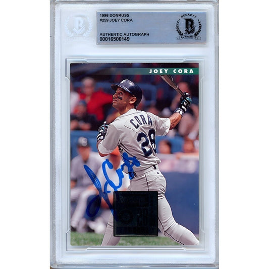 1996 Donruss #259 — Joey Cora Seattle Mariners Autographed Trading Card — Beckett Authentication
