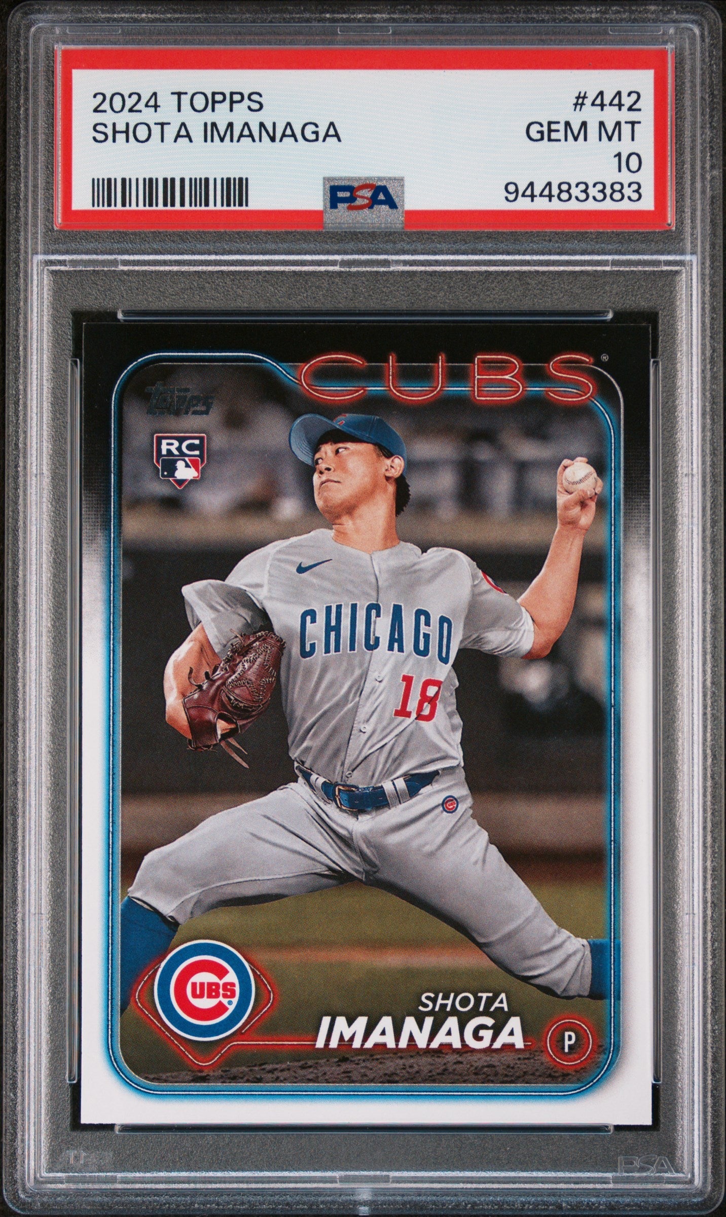 Graded 2024 Topps Shota Imanaga #442 Rookie RC Baseball Card PSA 10 Gem Mint