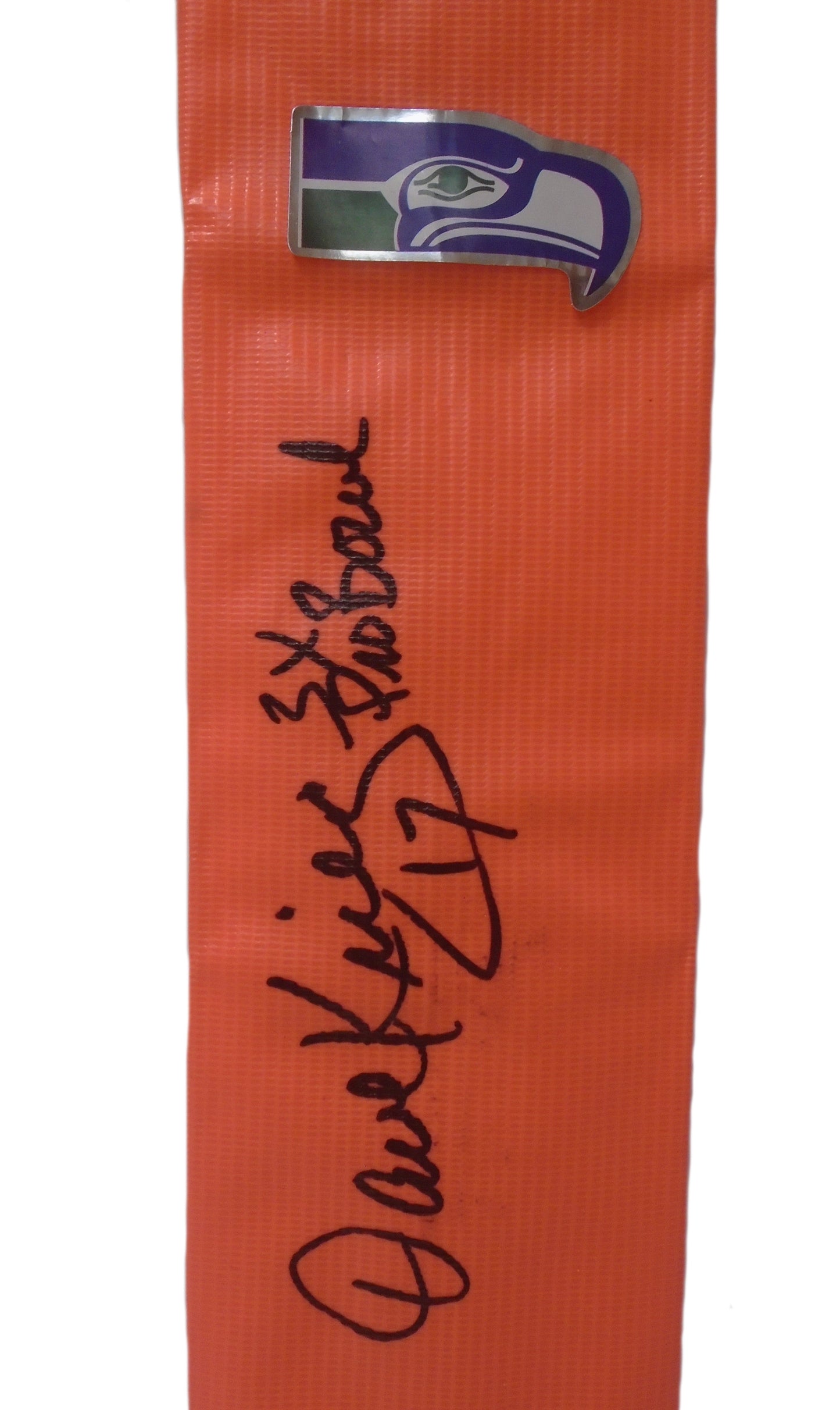 Dave Krieg Seattle Seahawks Autographed Football End Zone Pylon — Beckett Authentication