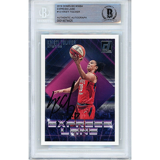 2019 Donruss WNBA Express Lane #12 — Kristi Toliver Washington Mystics Autographed Trading Card — Beckett Authentication