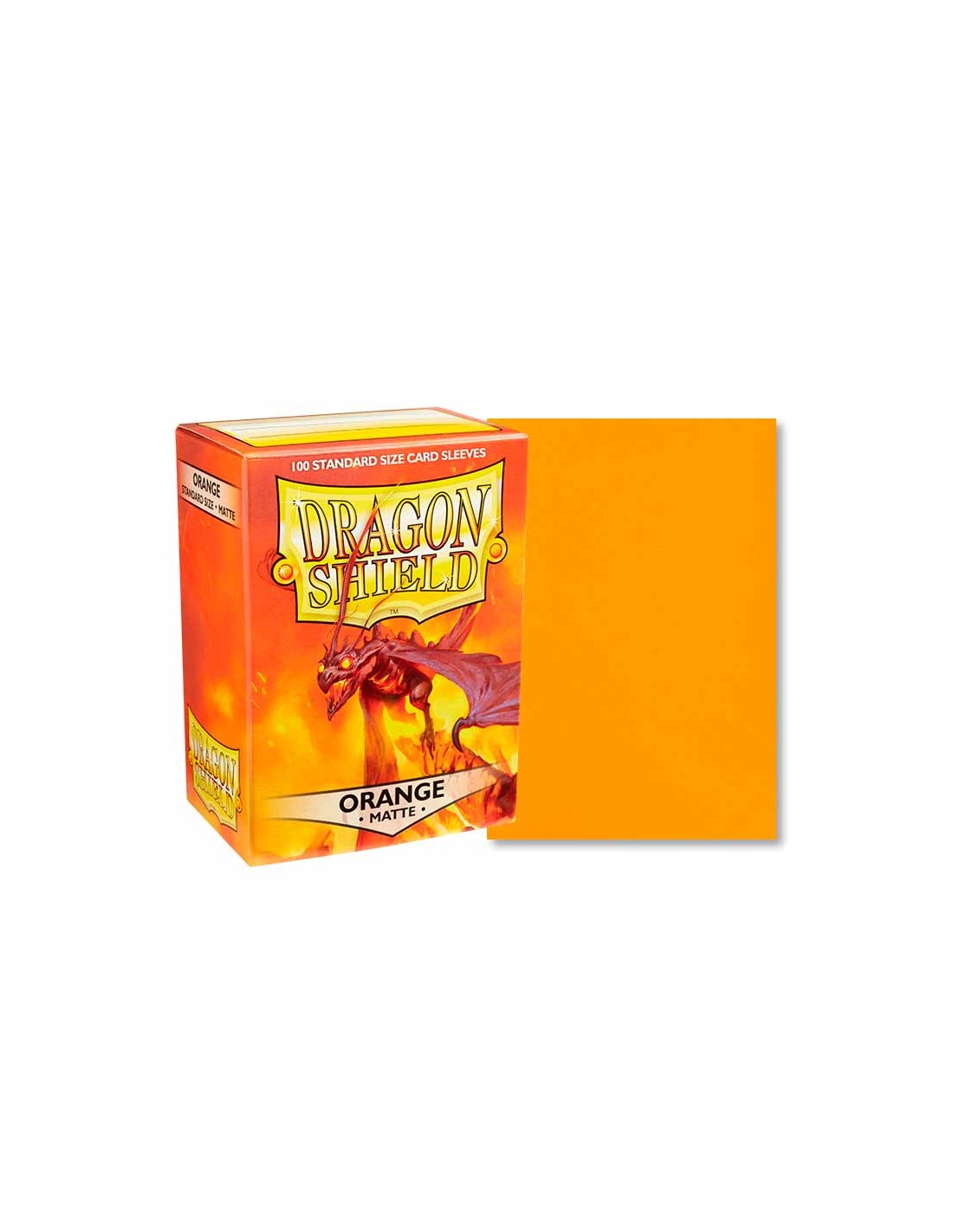 Dragon Shield Matte Sleeves - Orange (100-Pack) - Sport Cards