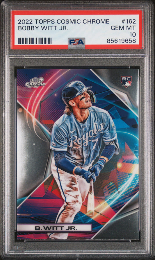 Graded 2022 Topps Cosmic Chrome Bobby Witt Jr. #162 Rookie RC Baseball Card PSA 10 Gem Mint