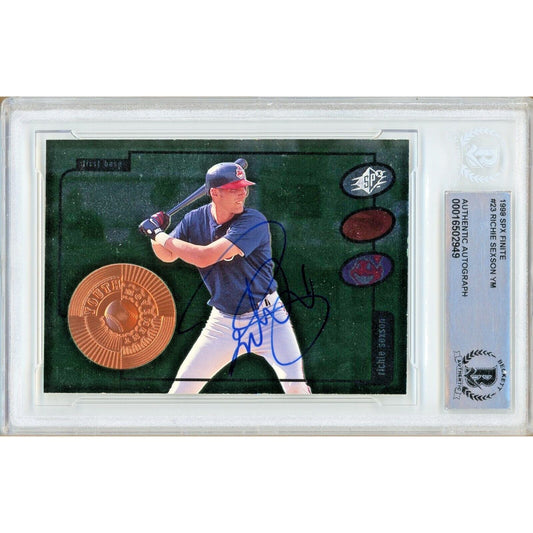 Richie Sexson Cleveland Indians Signed 1998 SPx Finite Youth Movement Card Beckett Auth