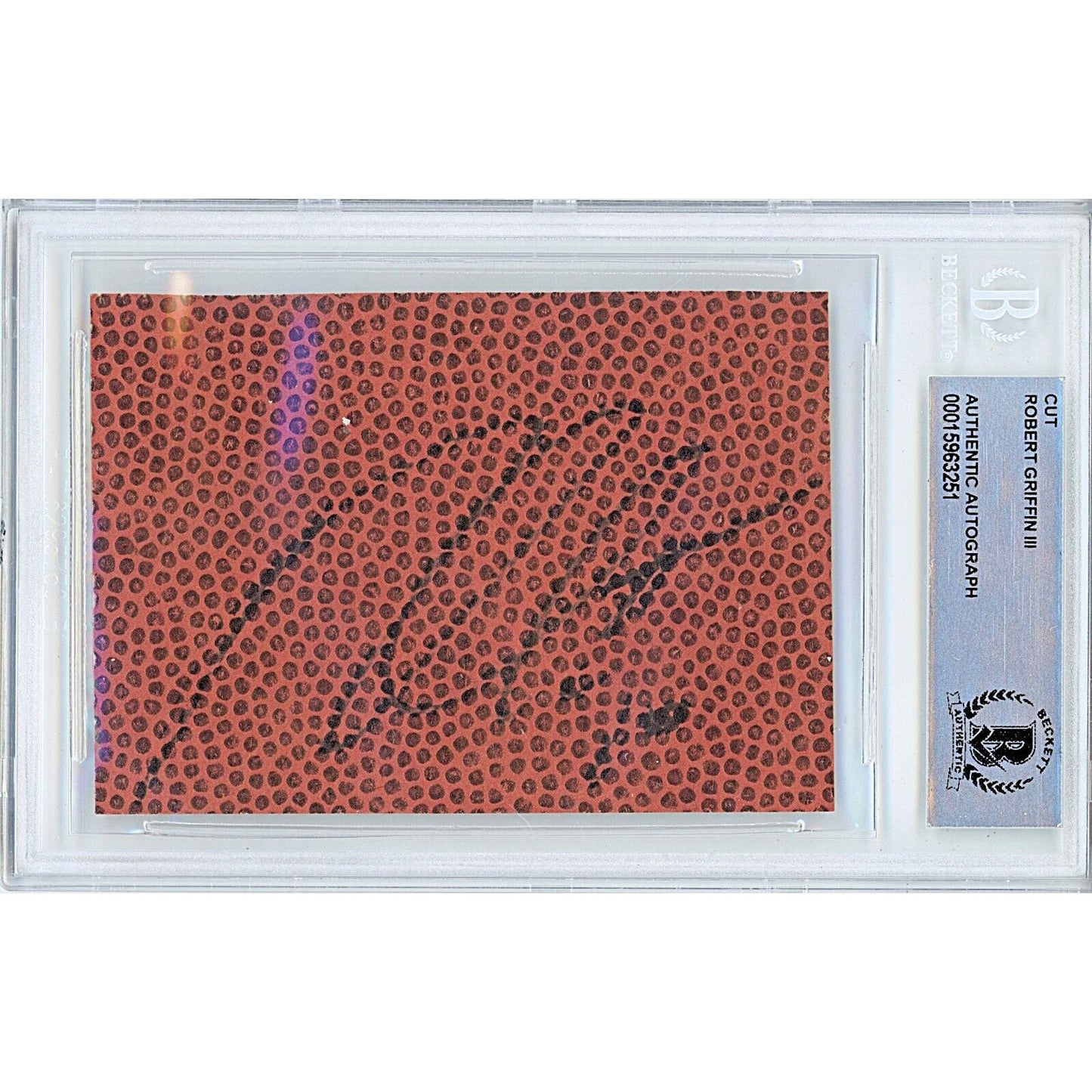 Robert Griffin III Washington Commanders Signed Football Cut Beckett Auth Auto Slab RG3