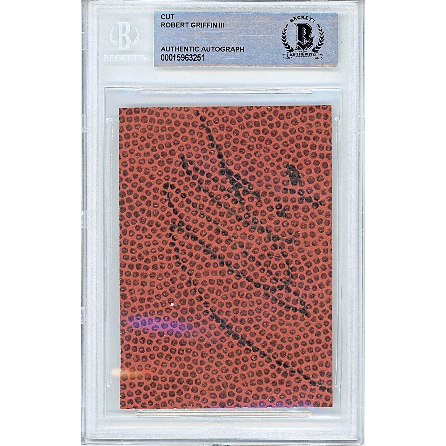 Robert Griffin III Washington Commanders Signed Football Cut Beckett Auth Auto Slab RG3
