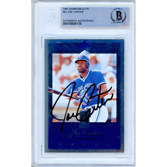 1997 Donruss — Joe Carter Toronto Blue Jays Autographed Trading Card — Beckett Authentication