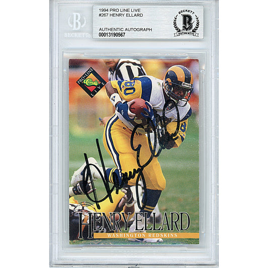 1994 Classic #267 — Henry Ellard LA Rams Autographed Trading Card — Beckett Authentication