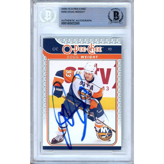 2009-2010 O-Pee-Chee #256 — Doug Weight New York Islanders Autographed Trading Card — Beckett Authentication