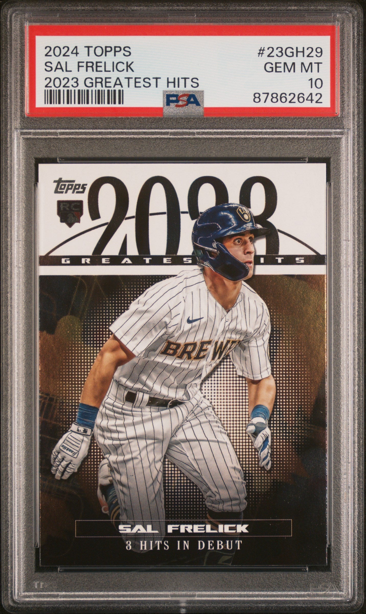 Graded 2024 Topps Sal Frelick #23GH29 2023 Greatest Hits Rookie RC Baseball Card PSA 10 Gem Mint