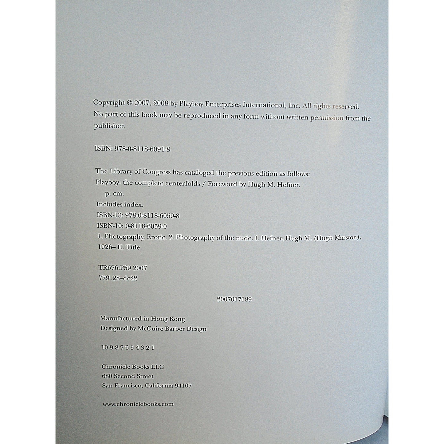 Hugh Hefner Autographed Playboy The Complete Centerfolds Collection Hardcover Book — PSA Authentication