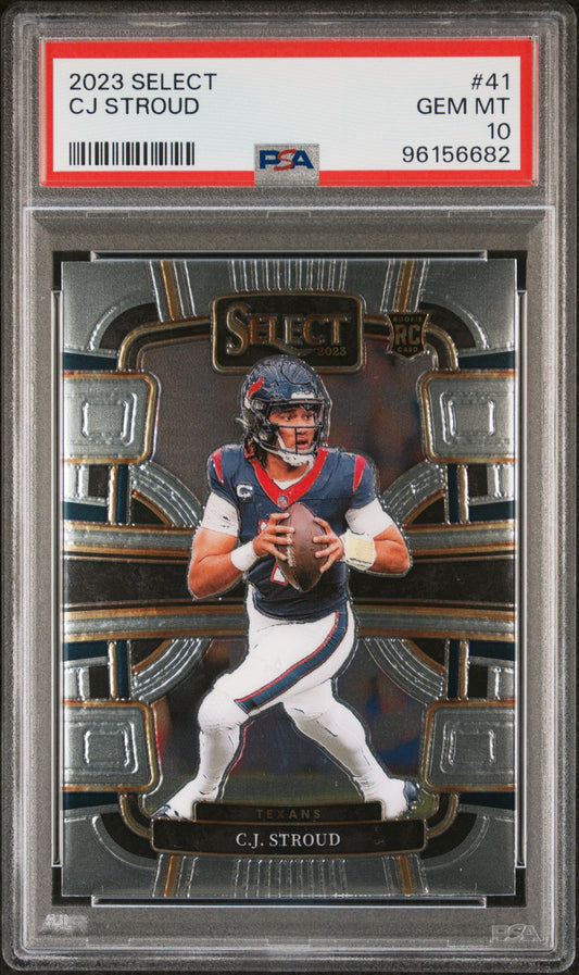 Graded 2023 Panini Select CJ Stroud #41 Rookie RC Football Card PSA 10 Gem Mint
