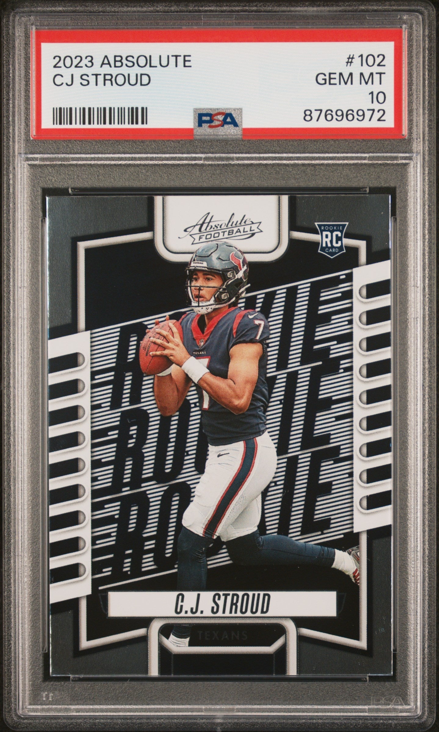Graded 2023 Panini Absolute CJ Stroud #102 Rookie RC Football Card PSA 10 Gem Mint