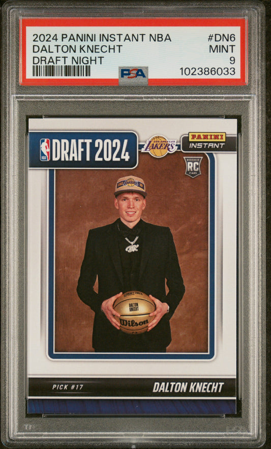 Graded 2024 Panini Instant NBA Dalton Knecht #DN6 Draft Night Rookie RC Basketball Card PSA 9 Mint