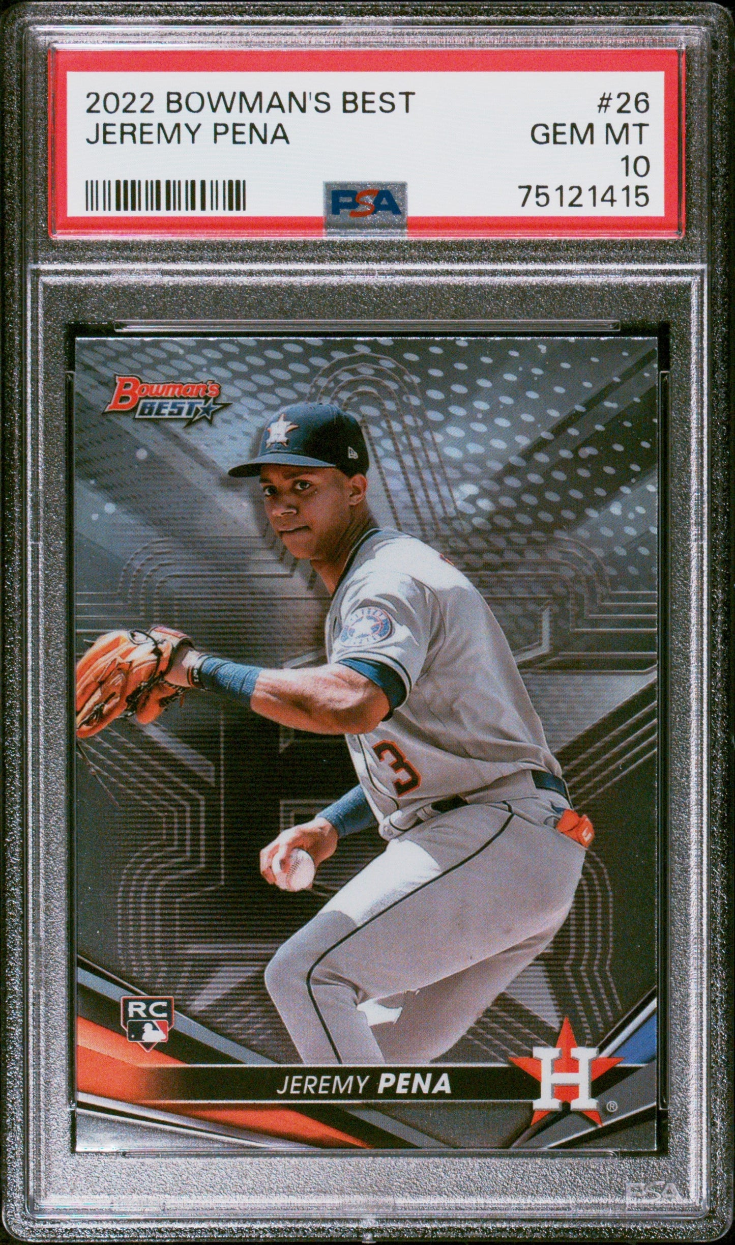 Graded 2022 Topps Bowmans Best Jeremy Pena #26 Rookie RC Baseball Card PSA 10 Gem Mint