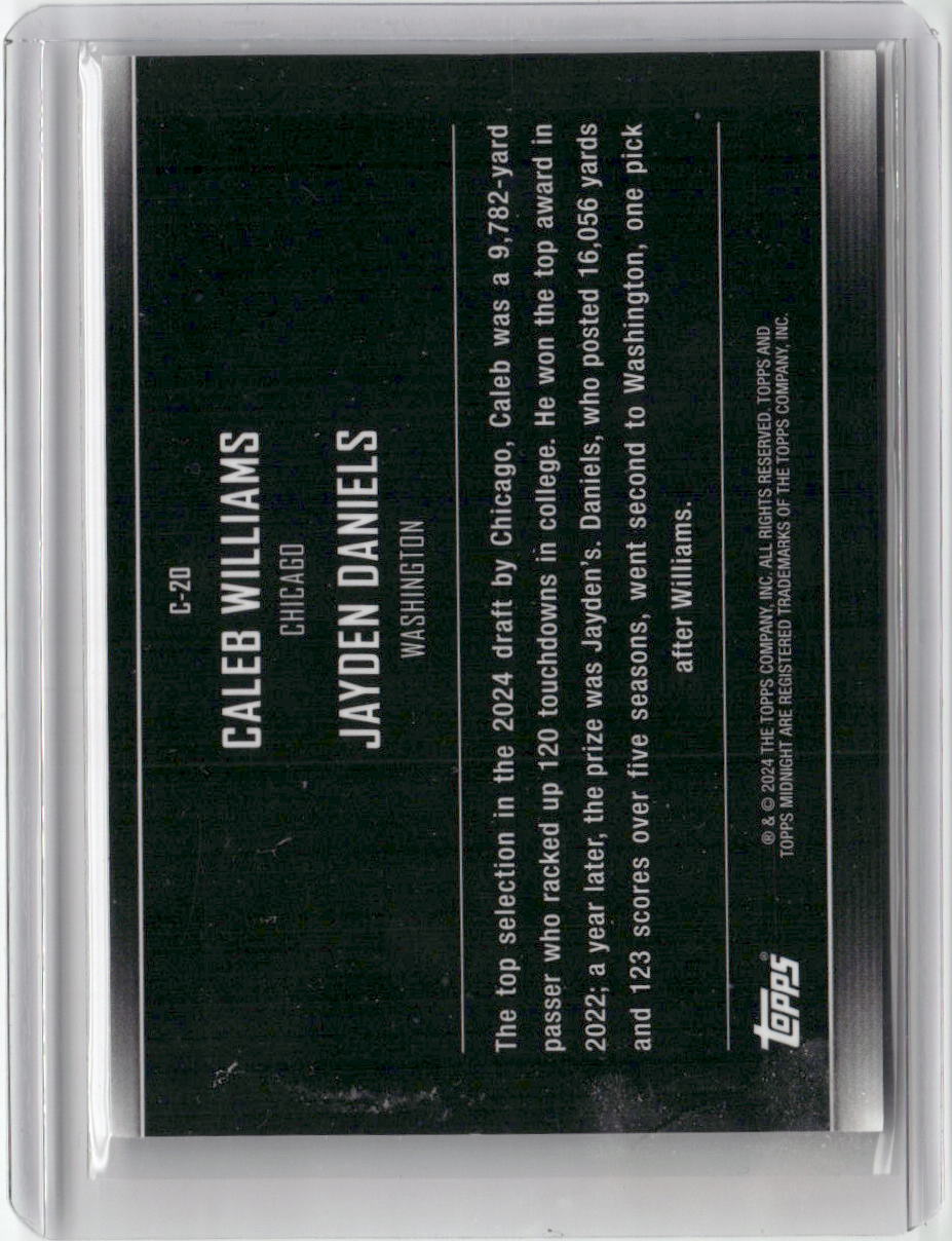 2024 Topps Midnight Constellations SP Jayden Daniels/Caleb Williams #C-20 /25 Rookie RC Football Card