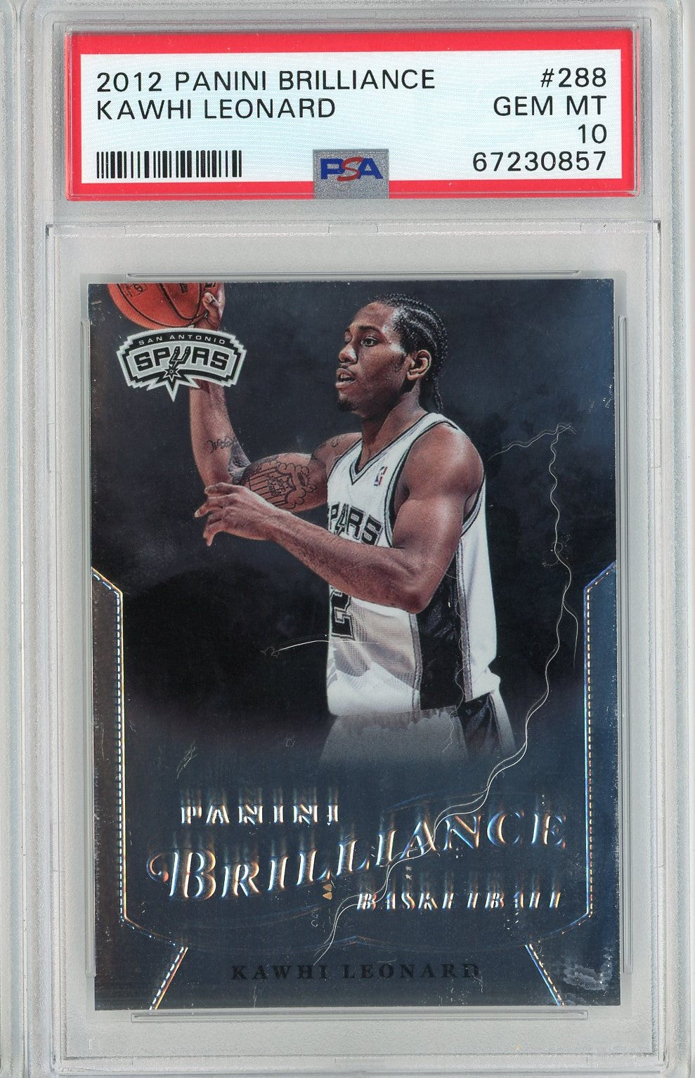 Graded 2012 Panini Brilliance Kawhi Leonard #288 RC Basketball Card PSA 10 Gem Mint