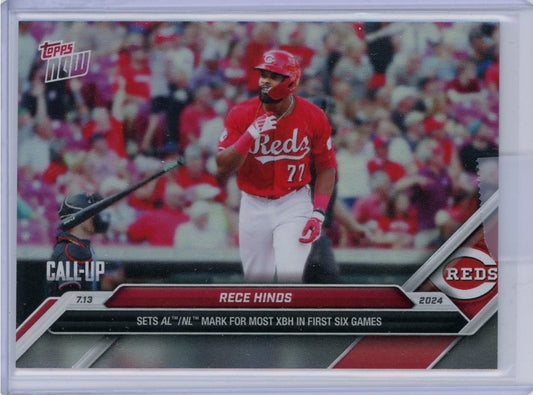 2024 Topps Now Rece Hinds #415SP Rookie RC Baseball Card