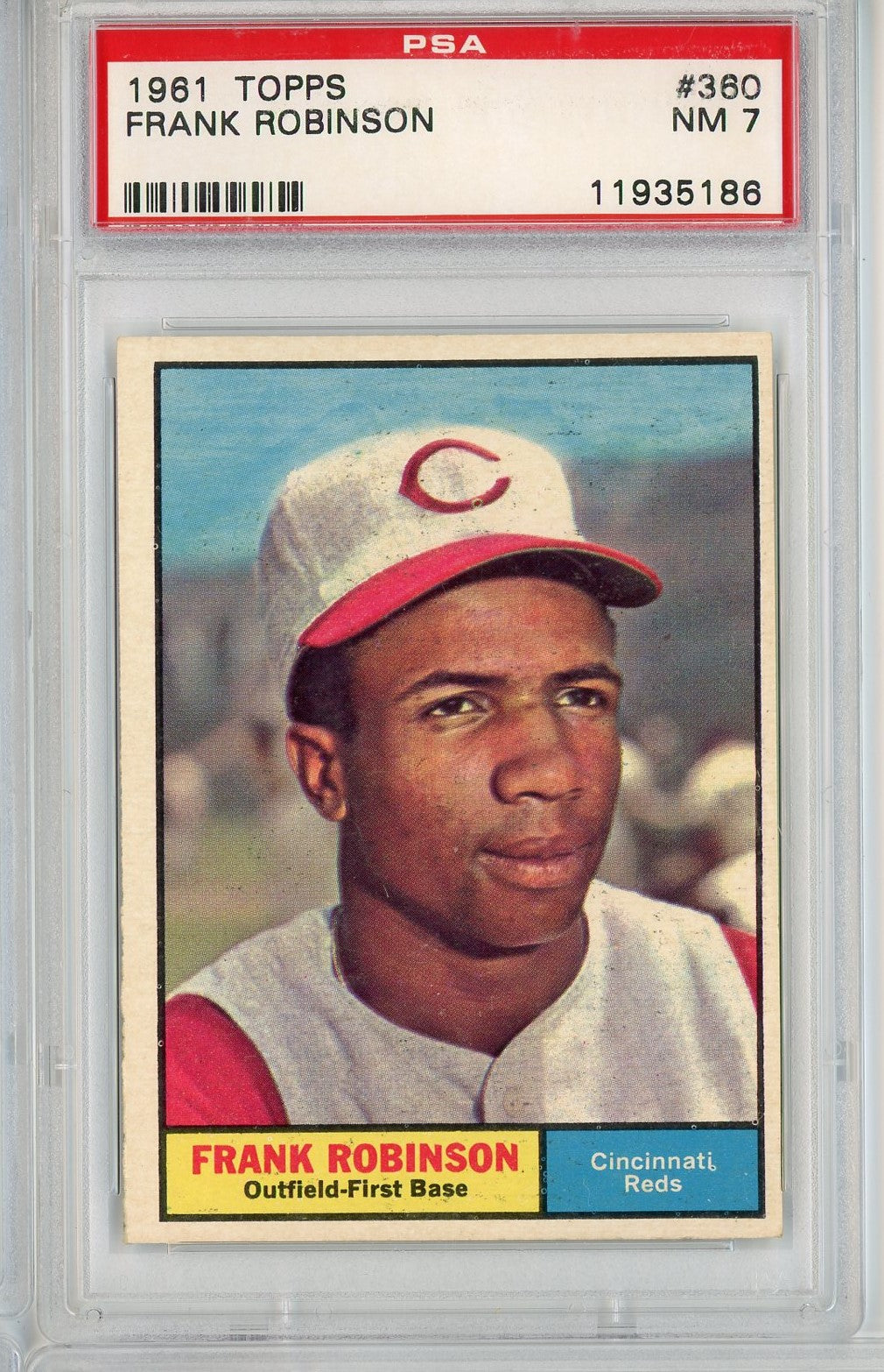 Graded 1961 Topps Frank Robinson #360 Baseball Card PSA 7 Near Mint