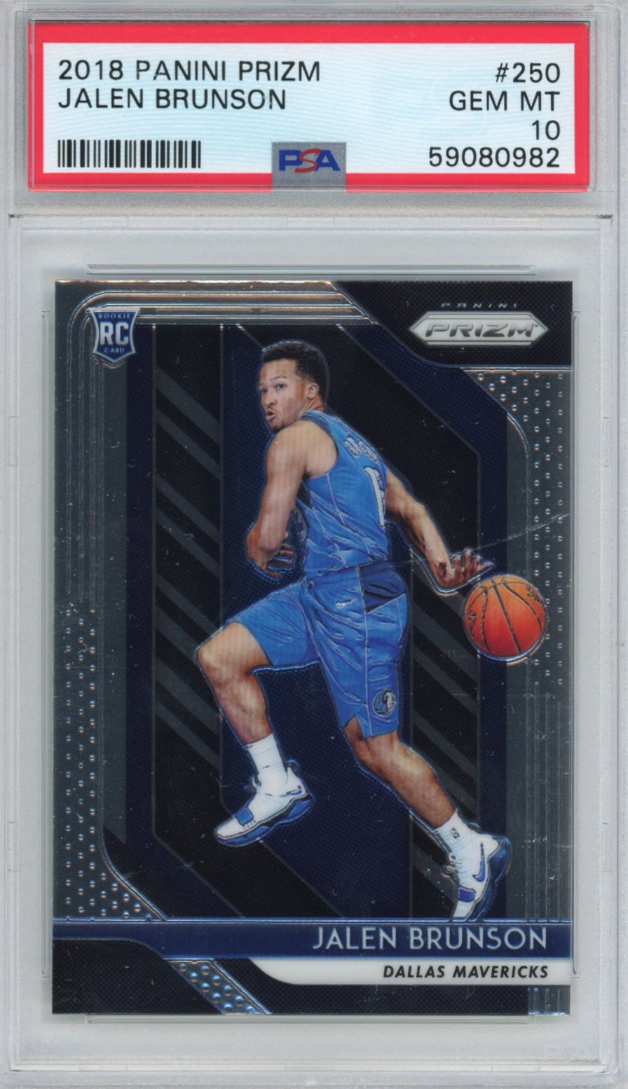 Graded 2018-19 Panini Prizm Jalen Brunson #250 Rookie RC Basketball Card PSA 10 Gem Mint - Sport Cards