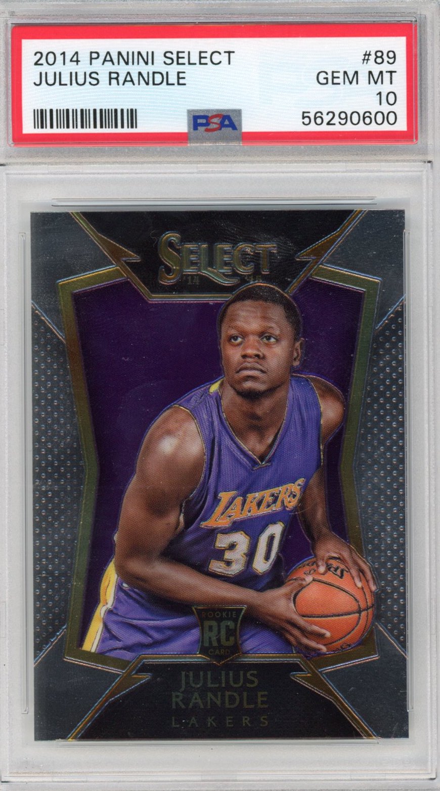 Graded 2014-15 Panini Select Julius Randle #89 Rookie RC Basketball Card PSA 10 Gem Mint - Sport Cards