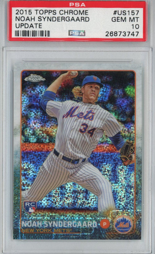 Graded 2015 Topps Chrome Update Noah Syndergaard #US157 Rookie RC Baseball Card PSA 10 Gem Mint
