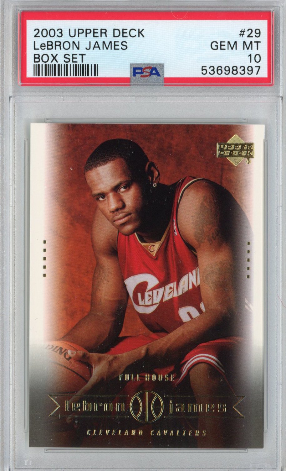 Graded 2003-04 Upper Deck LeBron James #29 Box Set Rookie RC Basketball Card PSA 10 Gem Mint