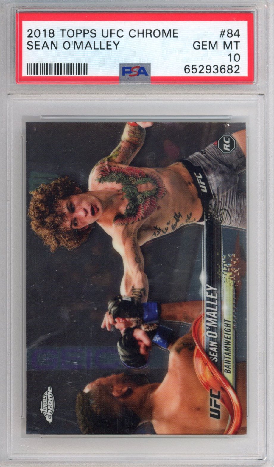 Graded 2018 Topps Chrome Sean O'Malley #84 Rookie RC UFC MMA Card PSA 10 Gem Mint