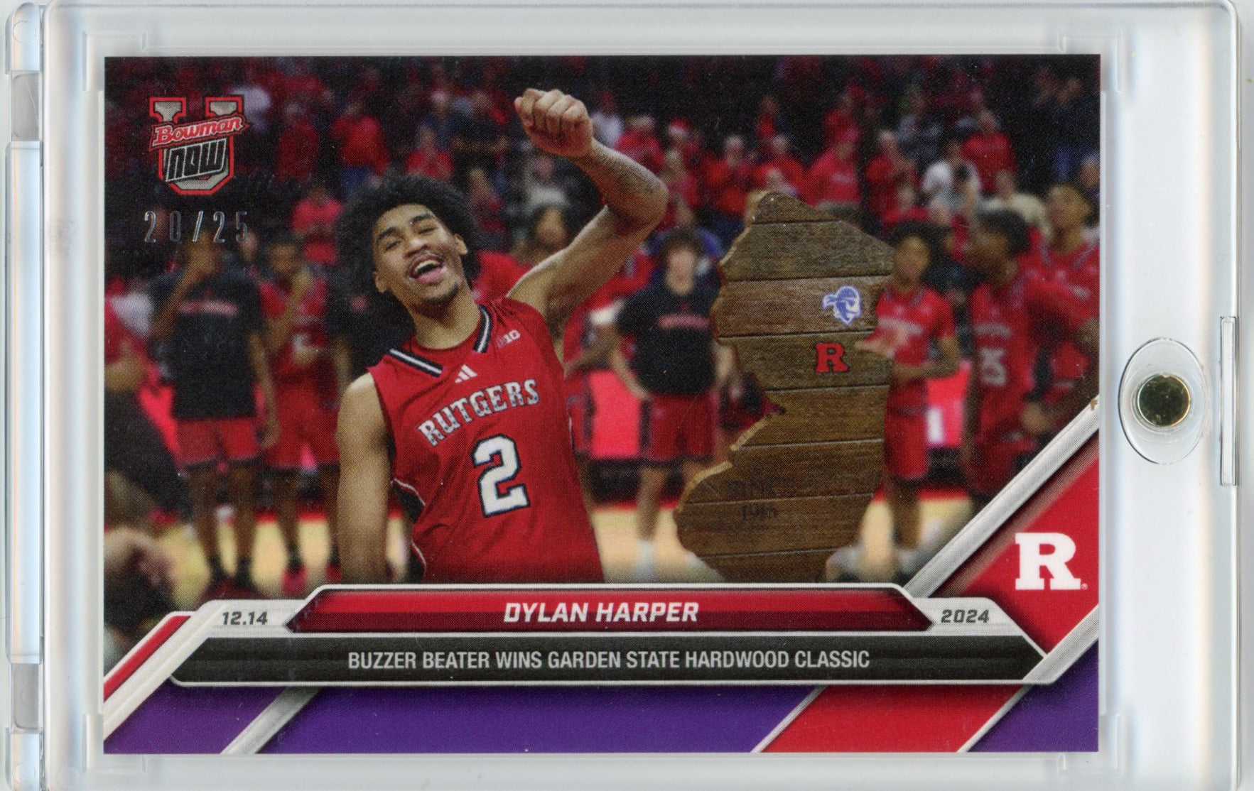 2024 Topps Bowman U Now Dylan Harper #30 Purple #/25 Rutgers Scarlet Knights Rookie RC Basketball Card - Sport Cards