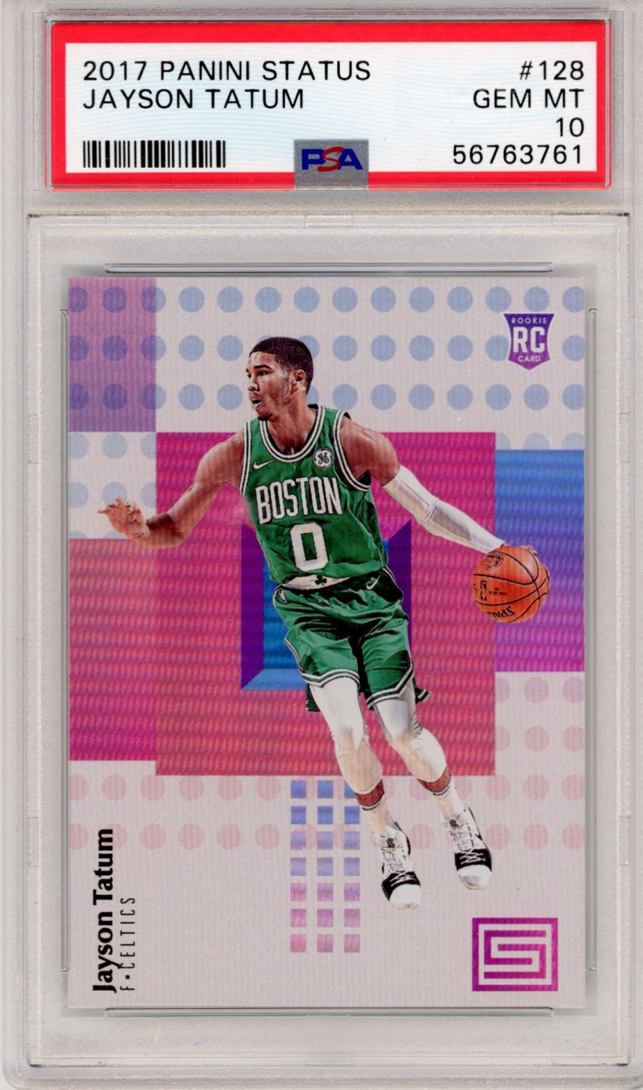 Graded 2017-18 Panini Status Jayson Tatum #128 Rookie RC Basketball Card PSA 10 Gem Mint