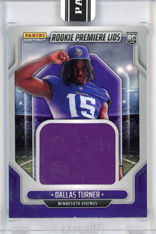 2024 Panini Instant Dallas Turner #RPL-11 Rookie Premiere Lids #/10 Rookie RC Football Card - Sport Cards