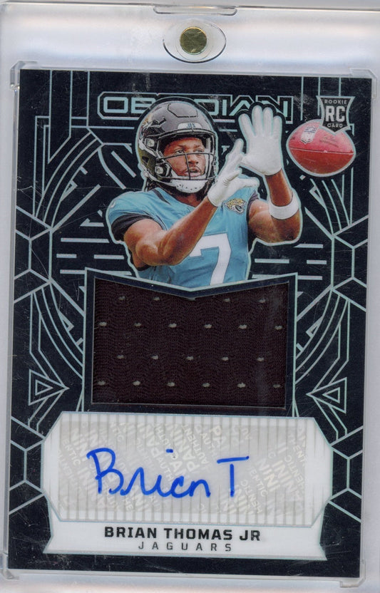 2024 Panini Obsidian Brian Thomas Jr #RJJBTJ Rookie Patch Auto /299 Rookie RC Football Card