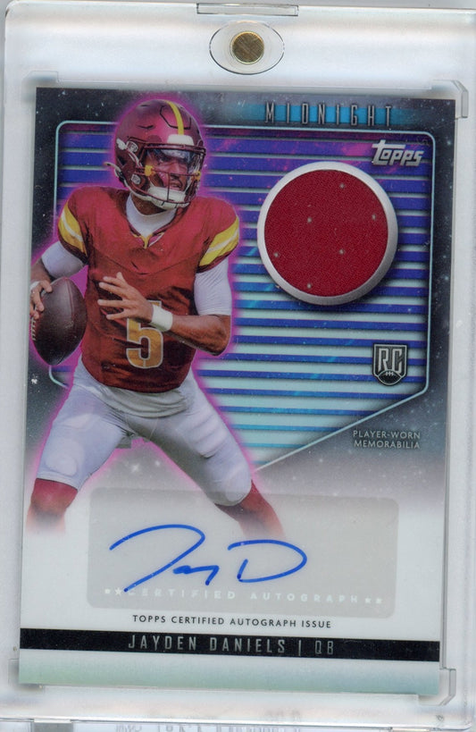 2024 Topps Midnight Jayden Daniels #RJAJD Rookie Jersey Auto Washington Commanders Rookie RC Football Card