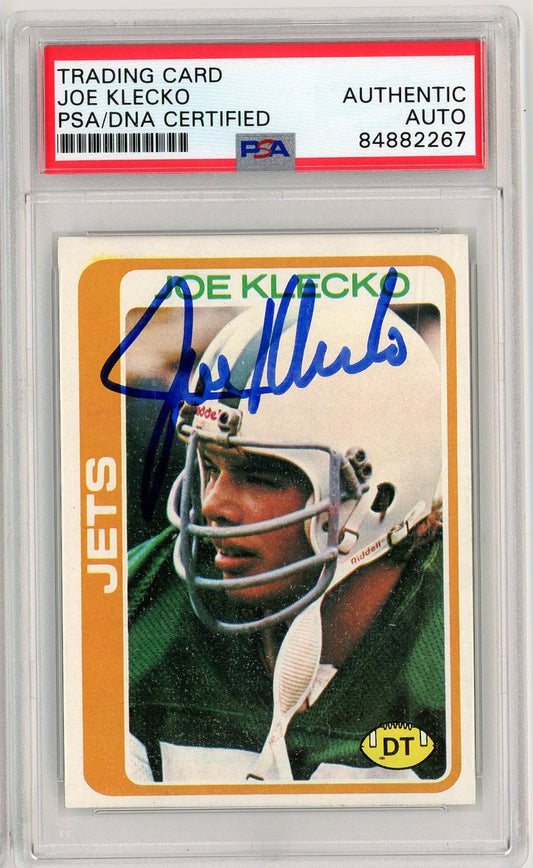 Graded 1978 Topps Joe Klecko #NNO Rookie RC Football Card PSA Authentic Auto Grade