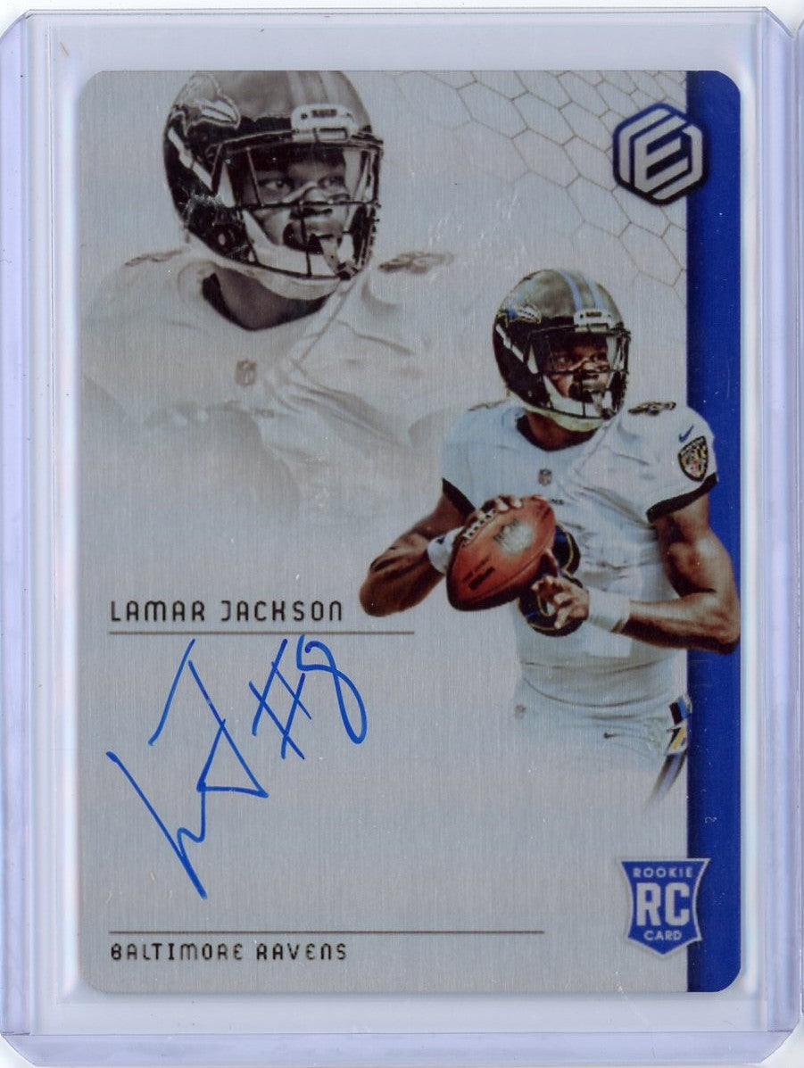 2018 Panini Elements Lamar Jackson #78 Rookie Auto /49 Rookie RC Football Card