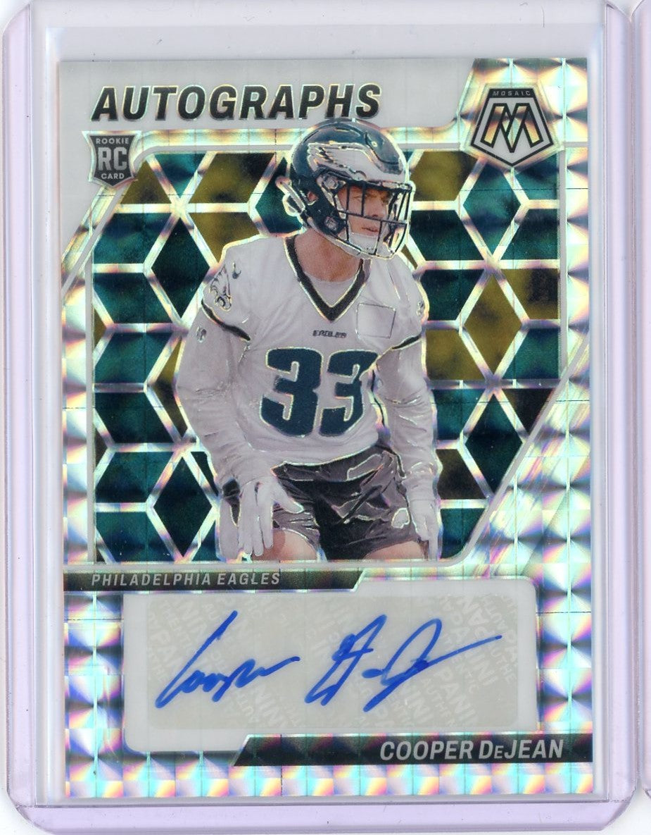 2024 Panini Mosaic Silver Prizm Cooper DeJean #AM-CDN Auto Rookie RC Football Card