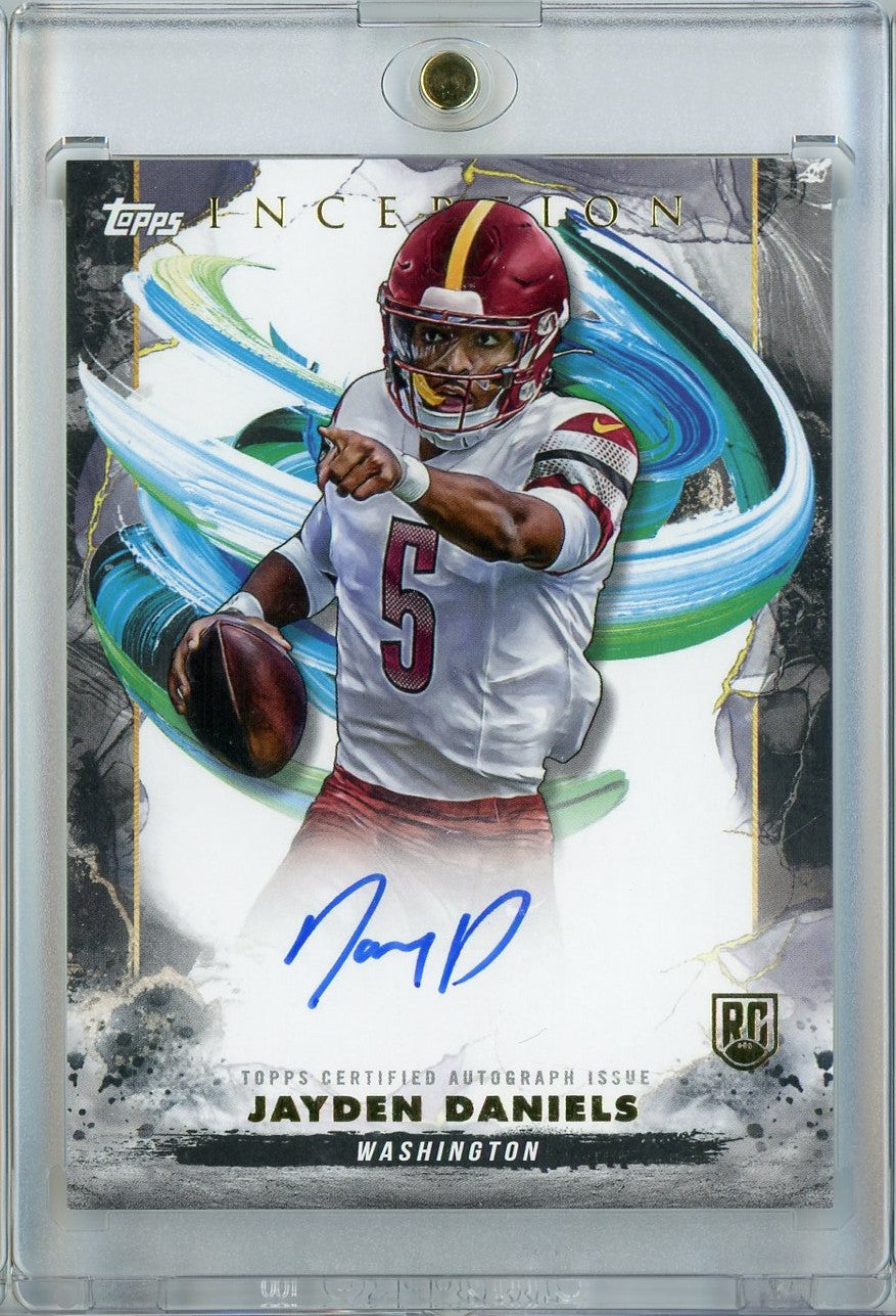 2024 Topps Inception Jayden Daniels #RA-JD Auto Washington Commanders Rookie RC Football Card