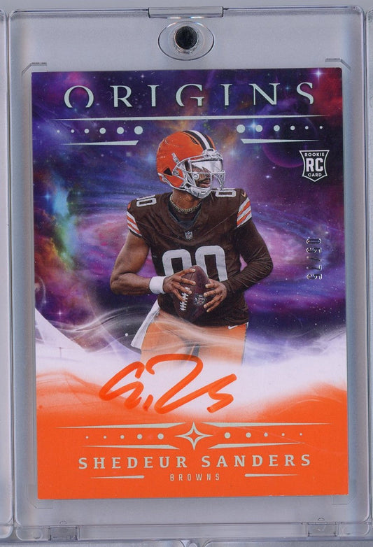 2025 Panini Origins Shedeur Sanders #RA-SSA /75 Orange Auto Rookie RC Football Card