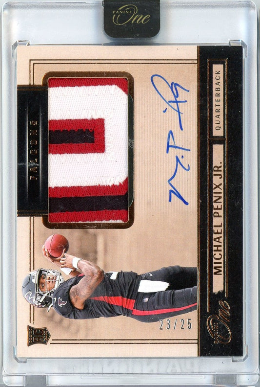 2024 Panini One Michael Penix Jr #2 /25 RPA Rookie Patch Auto Rookie RC Football Card