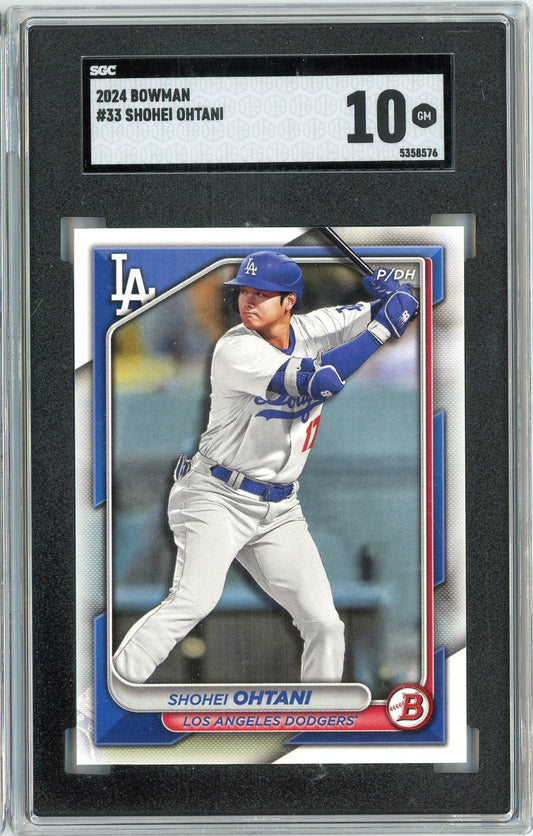 Graded 2024 Topps Bowman Shohei Ohtani #33 Baseball Card SGC 10 Gem Mint