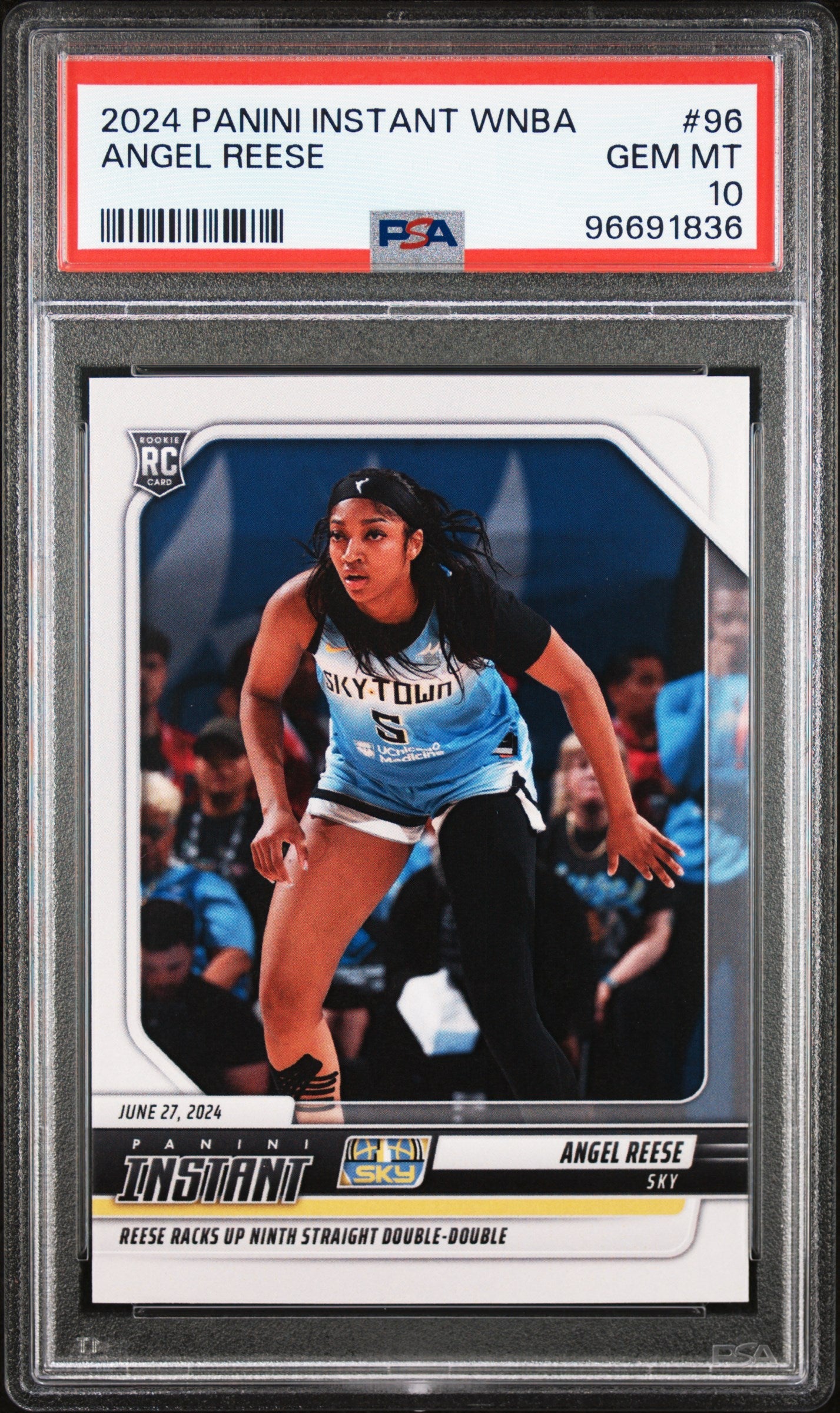 Graded 2024 Panini Instant WNBA Angel Reese #96 Rookie RC Basketball Card PSA 10 Gem Mint