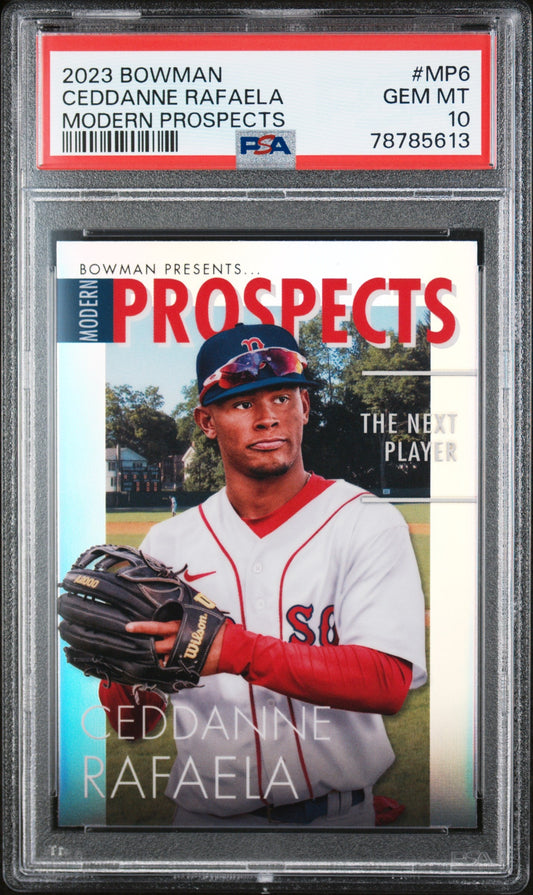 Graded 2023 Topps Bowman Ceddanne Rafaela #MP6 Modern Prospects Rookie RC Baseball Card PSA 10 Gem Mint