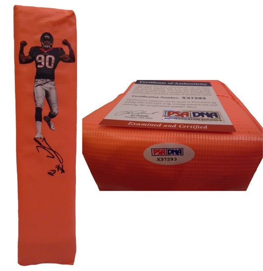 Jadeveon Clowney Houston Texans Autographed Football End Zone Pylon— PSA Authentication