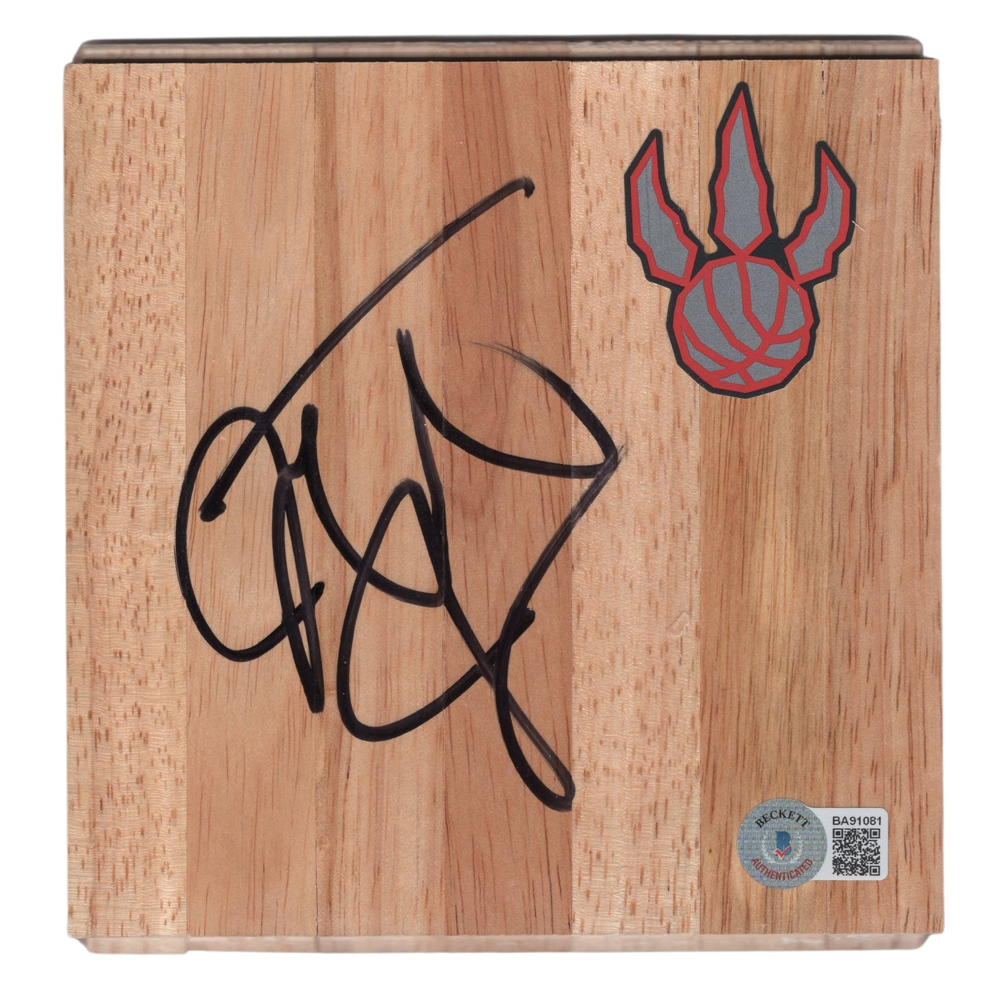 Jarrett Jack Toronto Raptors Autographed Parquet Basketball Floorboard — Beckett Authentication