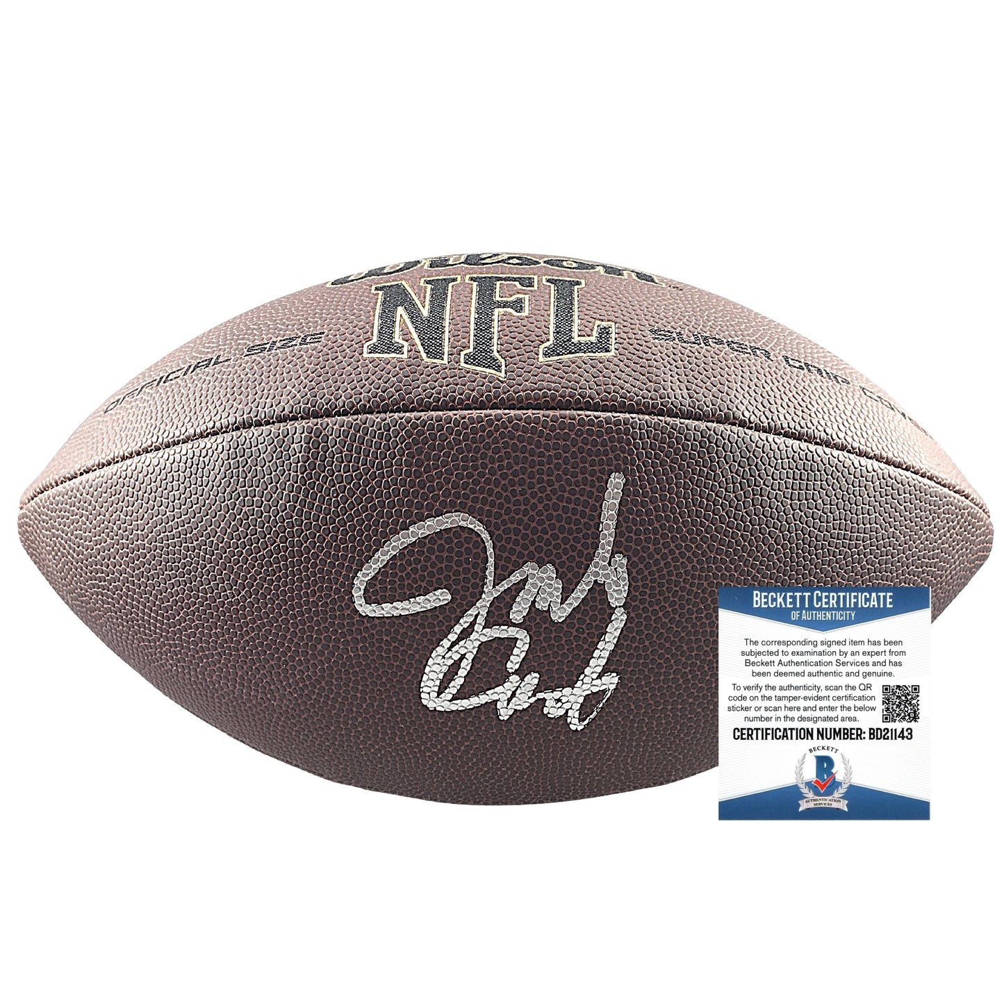 Jim Covert Chicago Bears Autographed NFL Football — Beckett Authentication