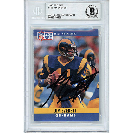 1990 — Jim Everett Autographed Trading Card — Beckett Authentication