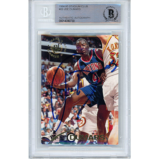 1994–95 Stadium Club #ff0000 — Joe Dumars Autographed Trading Card — Beckett Authentication