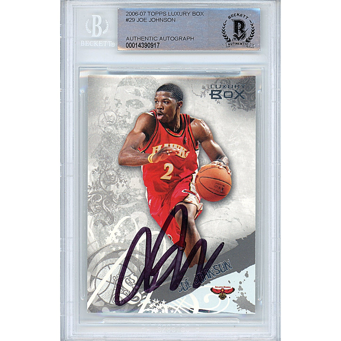 2006–07 Topps #29 — Joe Johnson Autographed Trading Card — Beckett Authentication